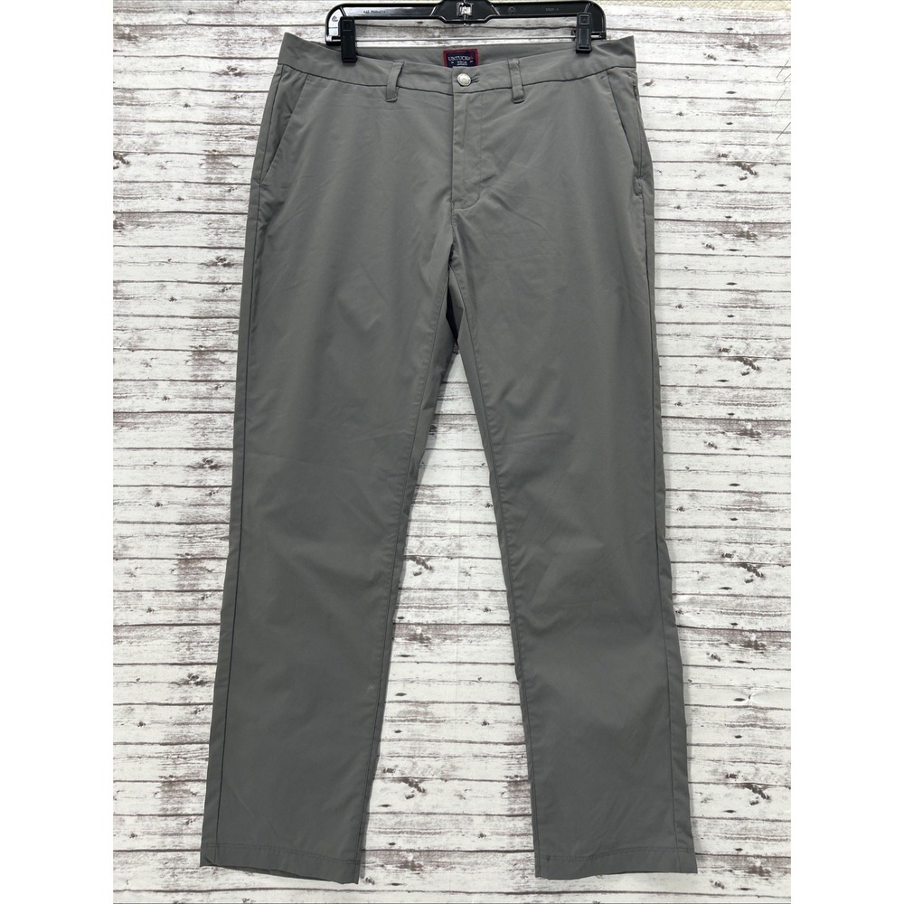 UNTUCKit Chancellor Straight Fit Chino Pants Men's Size 33x29 Stretch Gray Tech